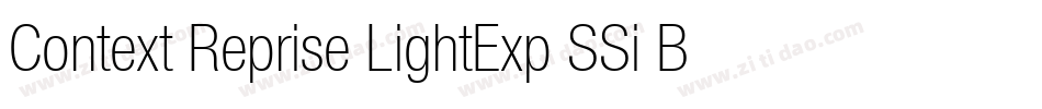 Context Reprise LightExp SSi Bold字体转换
